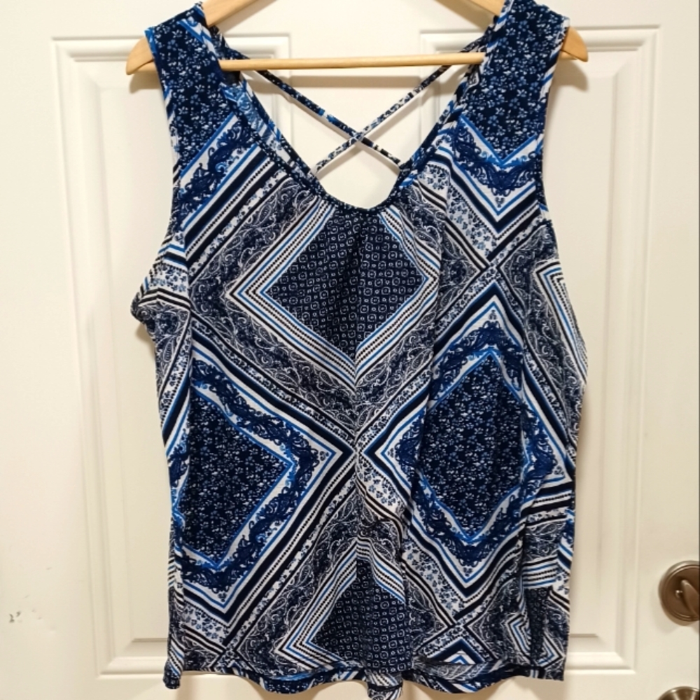 PerSeption Women strappy back paisley tank